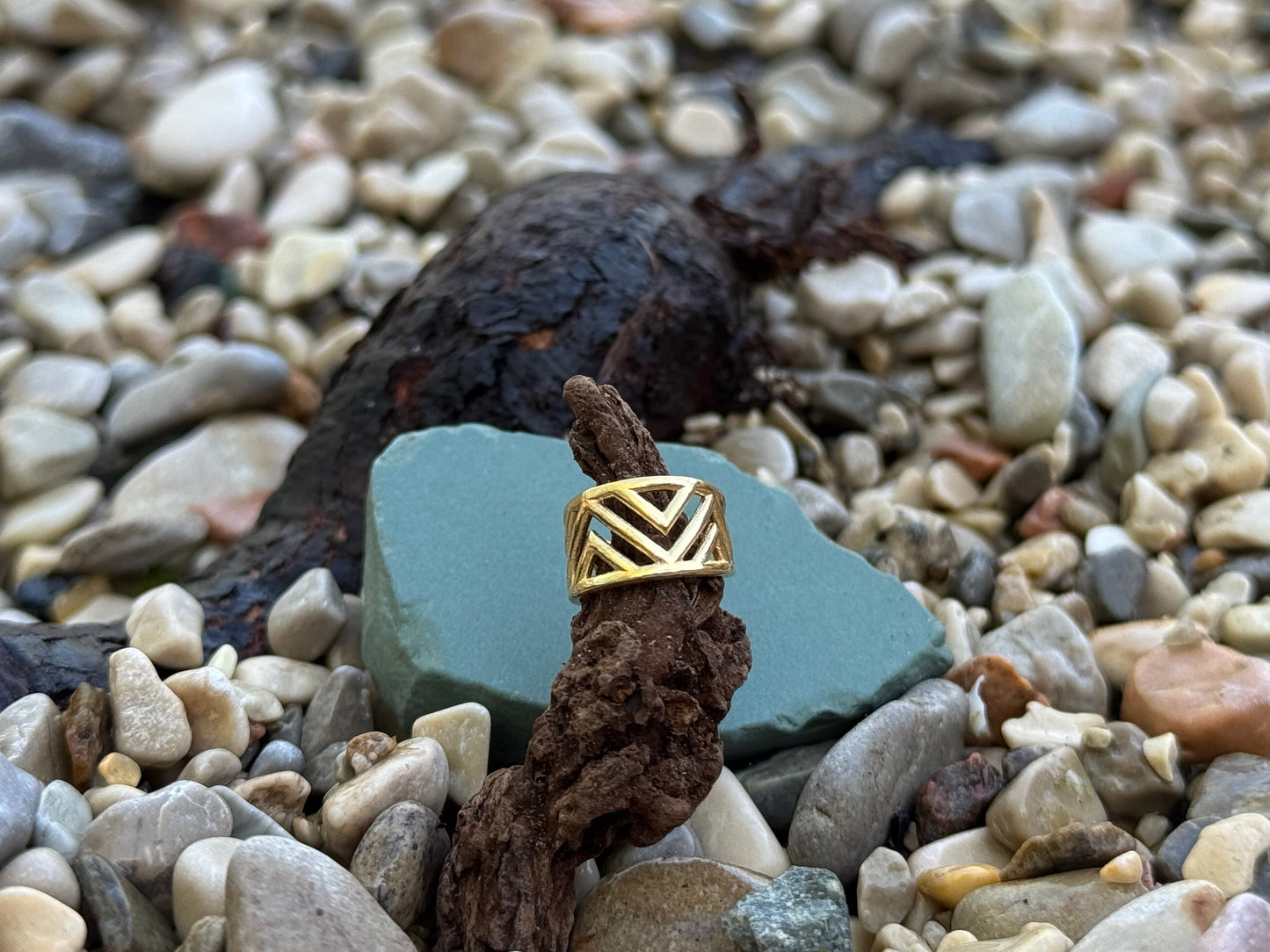 Ohrclip Zickzack Muster, Ohrschmuck ohne Loch, Ohrmanschette