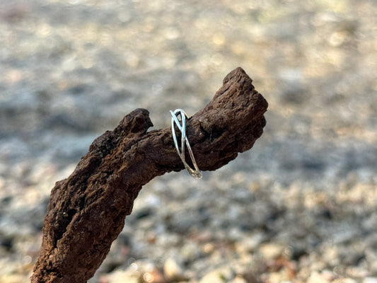 Toe ring with silver spirals