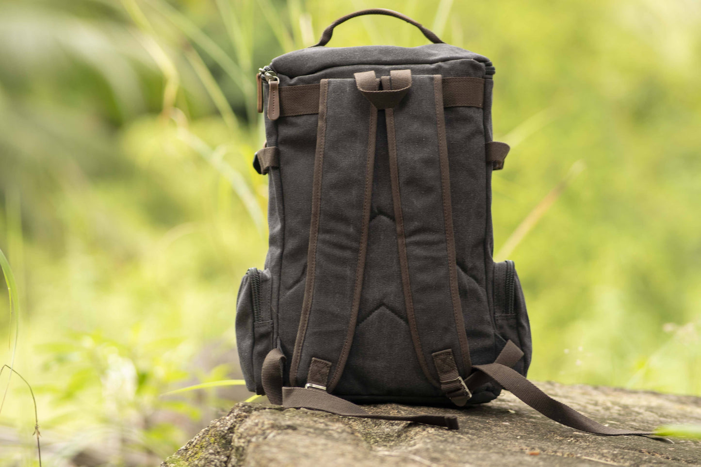 large canvas backpack in different colors