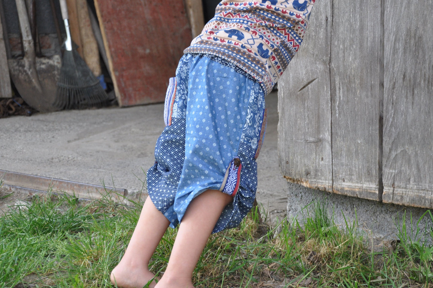 Comfortable jeans pants for children in blue