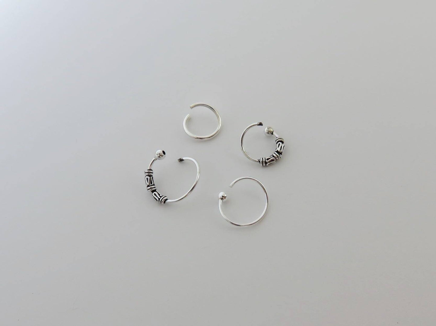 Silver nose ring