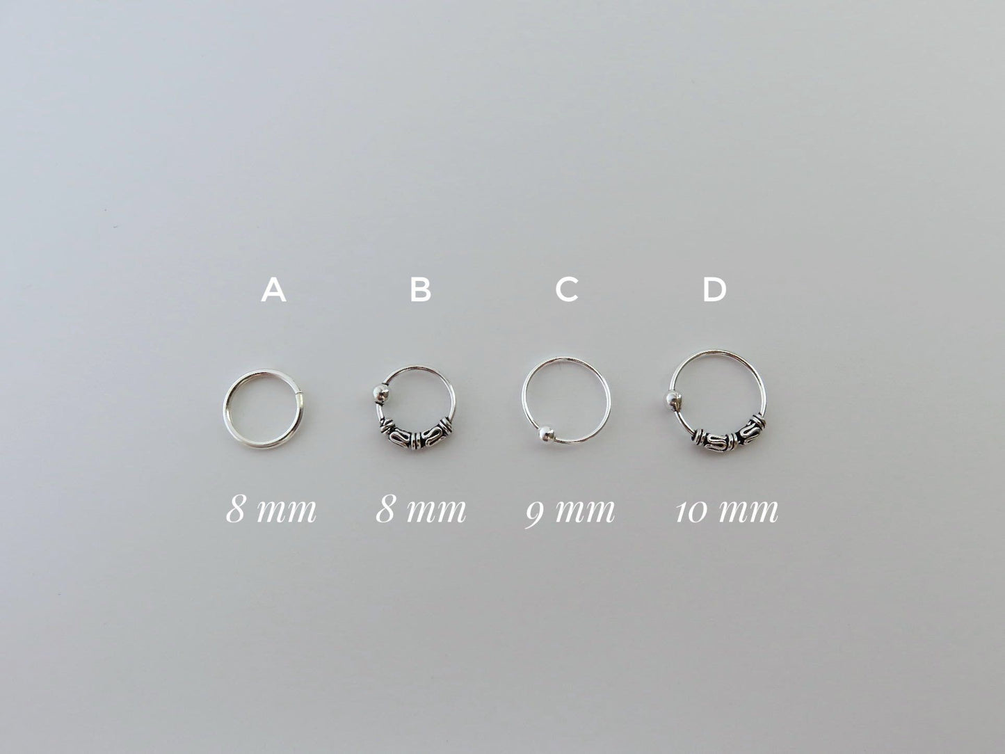 Silver nose ring