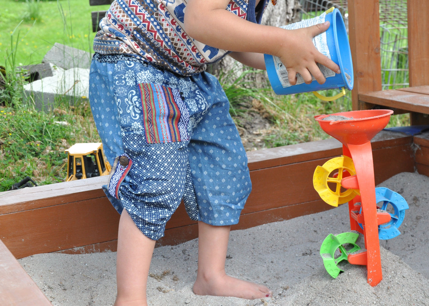 Comfortable jeans pants for children in blue