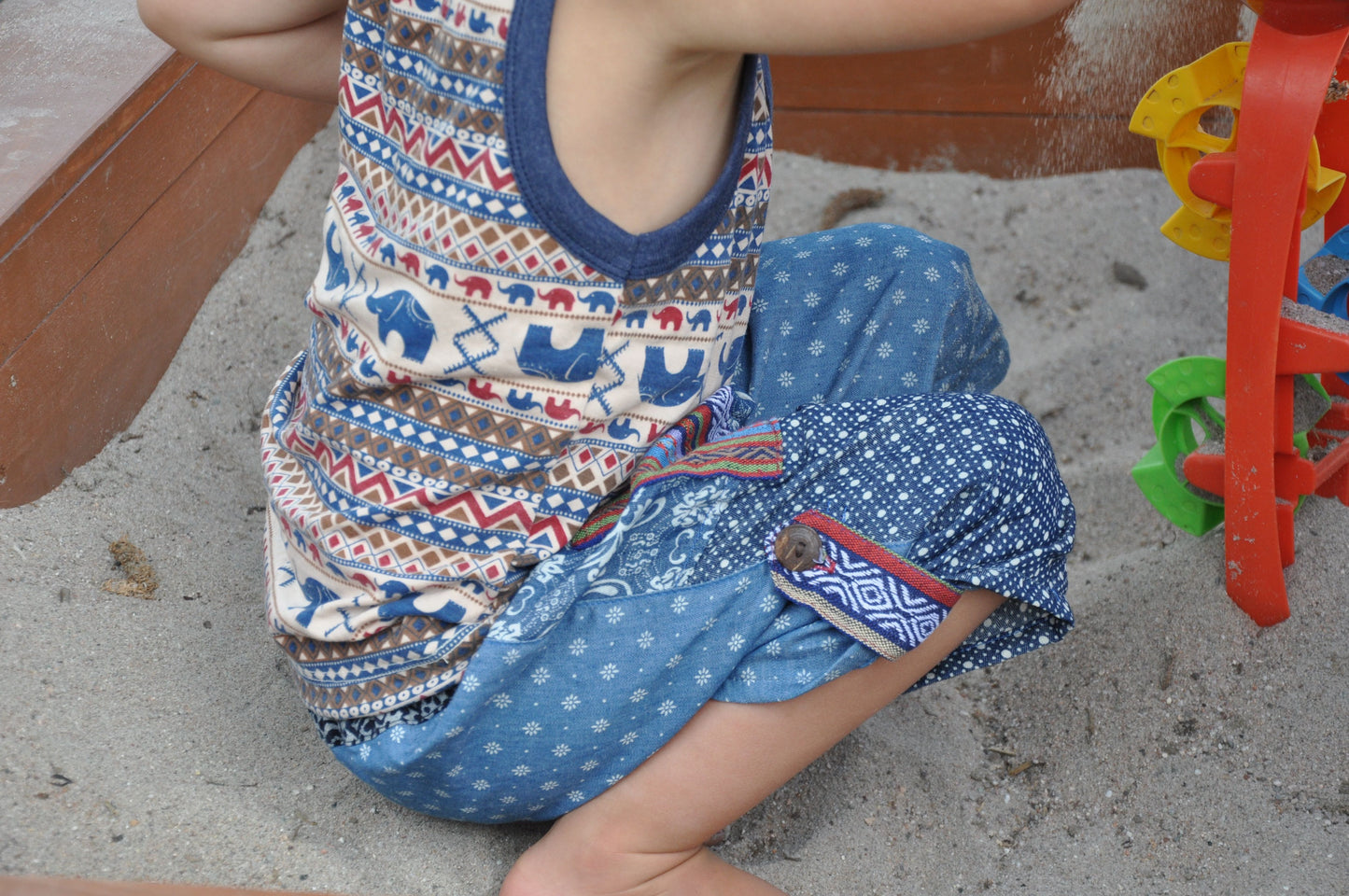 Comfortable jeans pants for children in blue