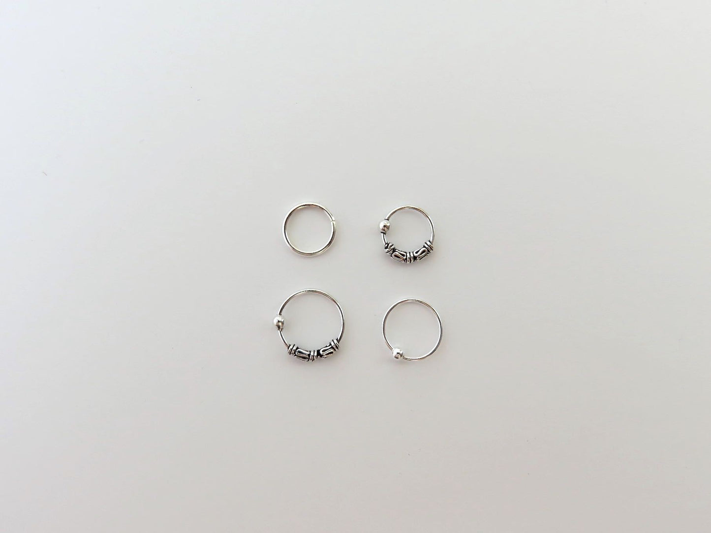 Silver nose ring