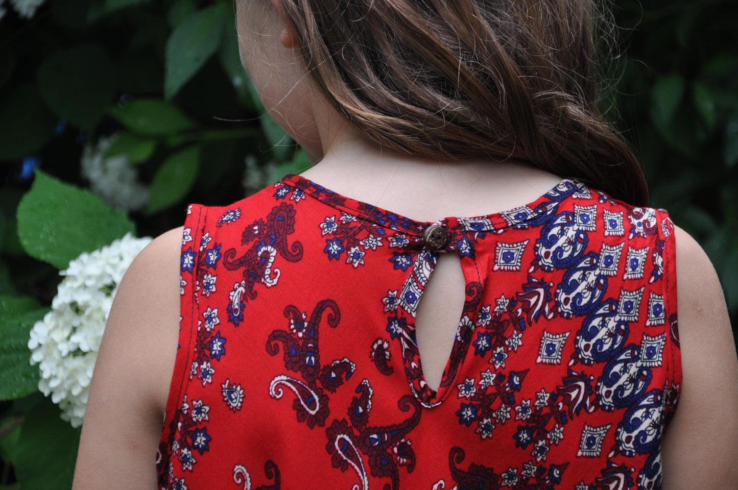 geblümtes Tanktop für Mädchen in rot