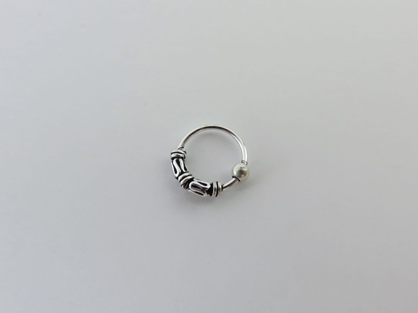 Silver nose ring
