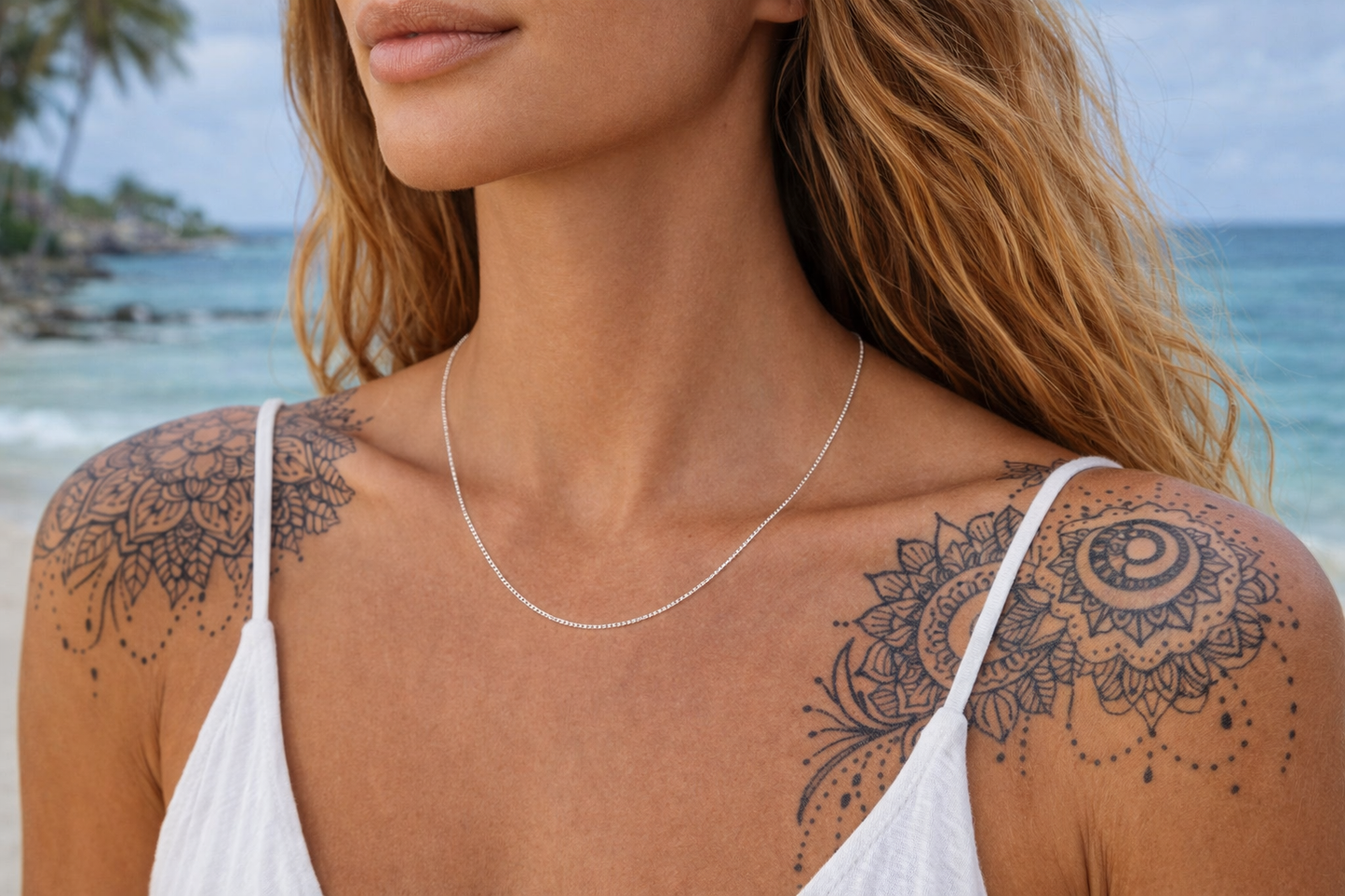 delicate silver curb chain in different lengths 