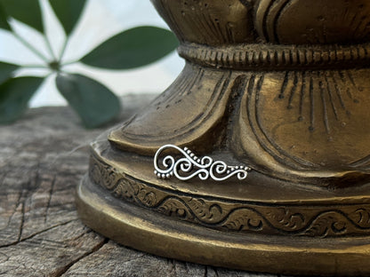 Earclimber earrings with spirals and dots made of silver 