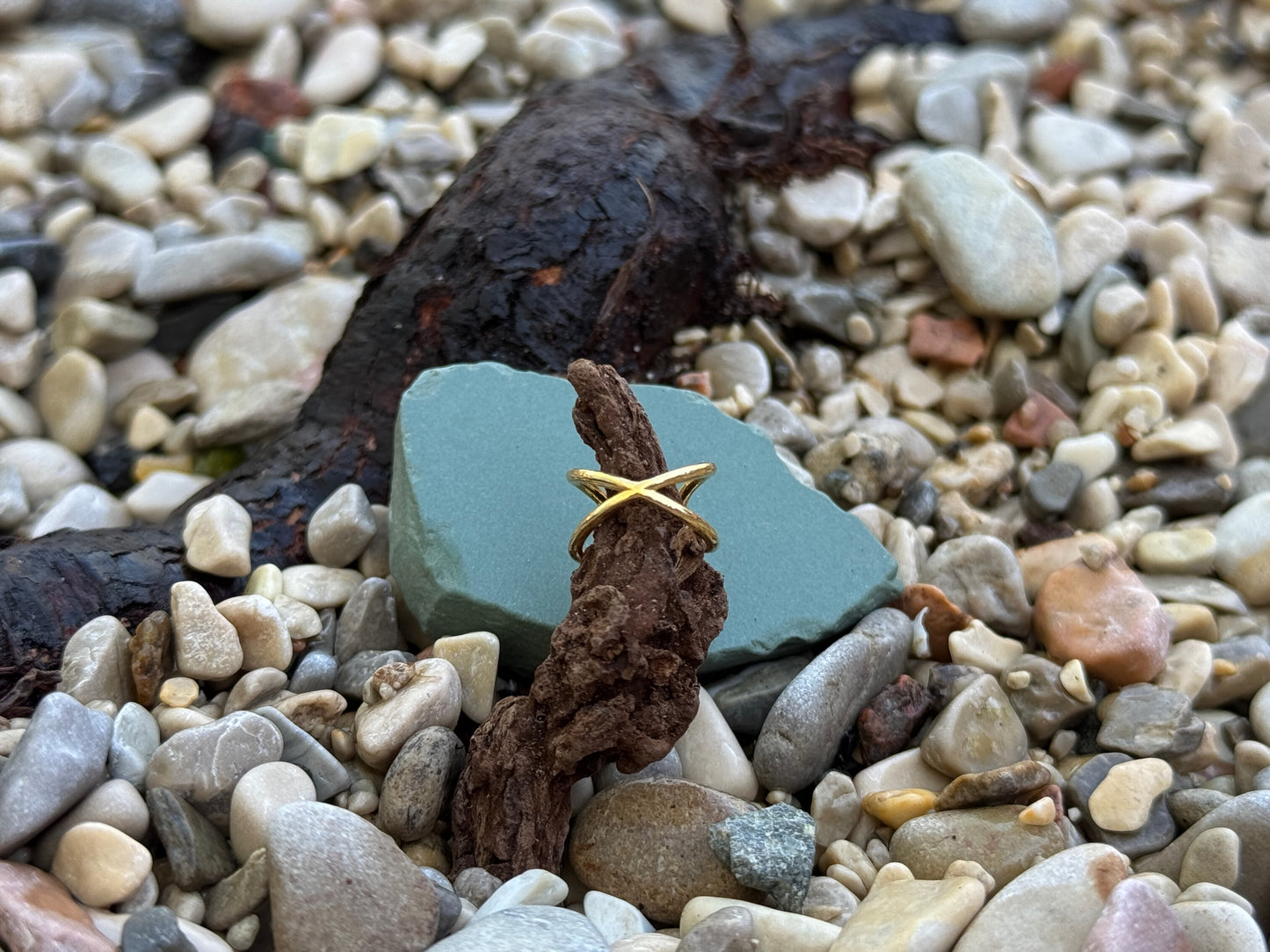 Ohrclip Criss-Cross aus Silber, Ohrschmuck ohne Loch, Ohrmanschette