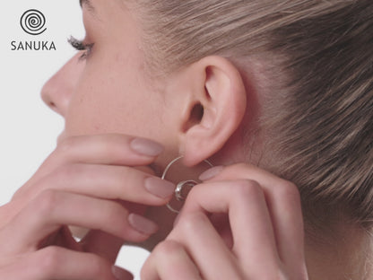 kleine klassische Spiralcreolen aus Silber