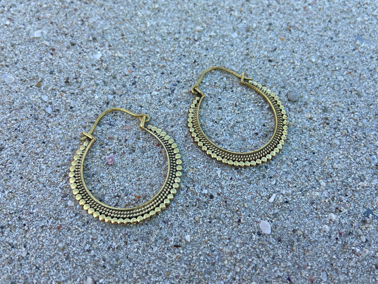 simple brass hoop earrings 