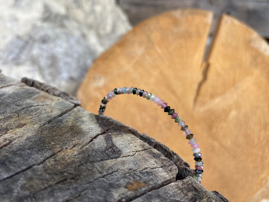 Bracelet with small colorful tourmaline stones 