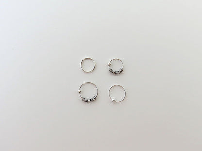 Silver nose ring 